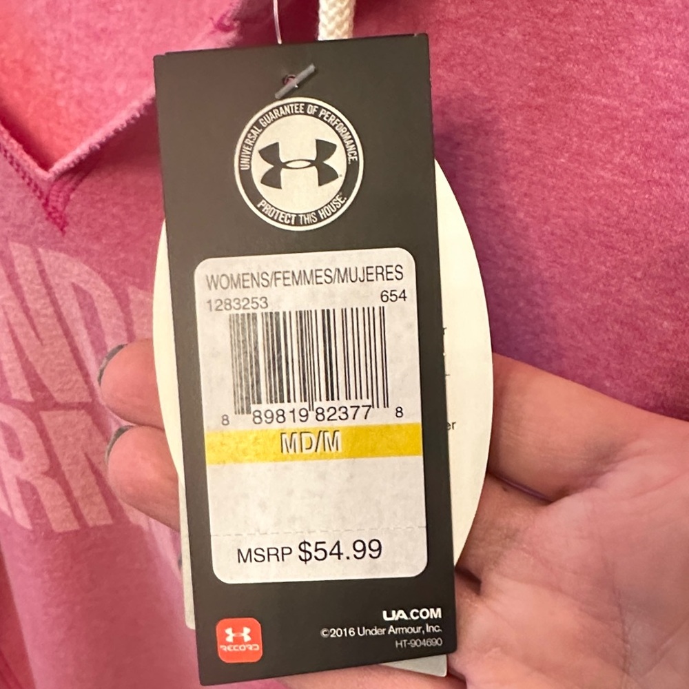 Under Armour Women's Bright Pink Hoodie NWT - Picture 2 of 3